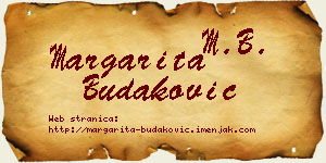 Margarita Budaković vizit kartica